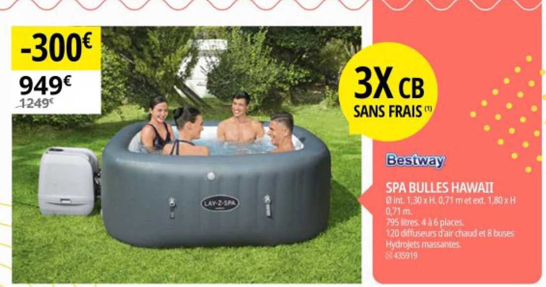 spa bulles hawaii bestway