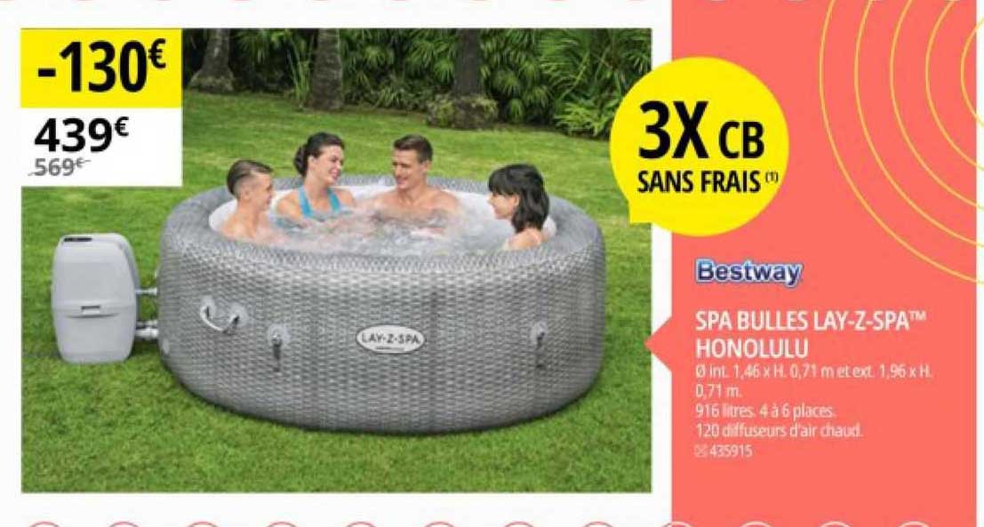 spa bulles lay-z-spa honolulu bestway