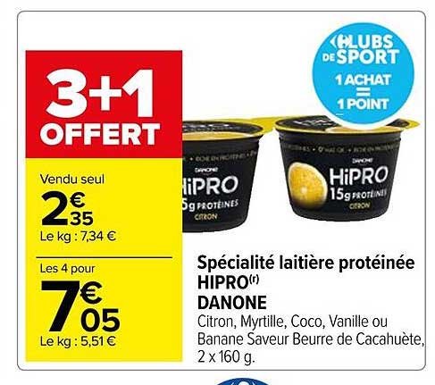 Spécialité Laitière Protéinée Hipro Danone