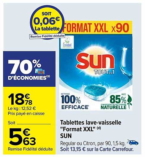 tablettes lave-vaisselle "format xxl" sun