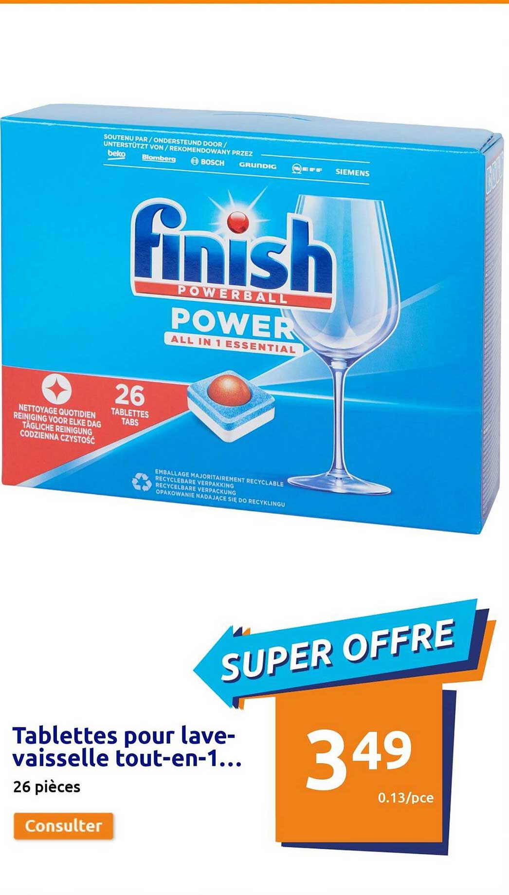 tablettes pour lave-vaisselle tout-en-1