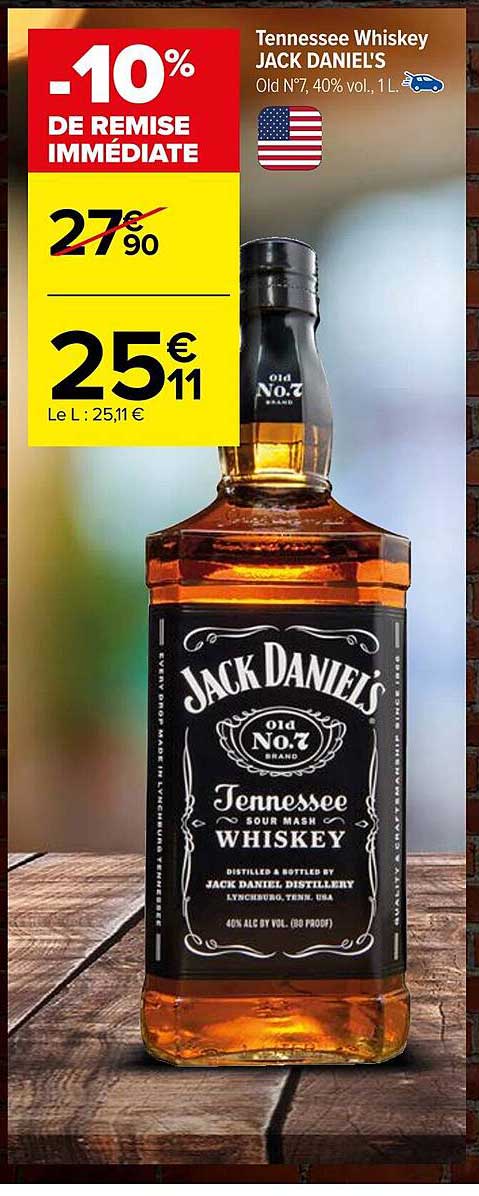 tennessee whiskey jack daniel's