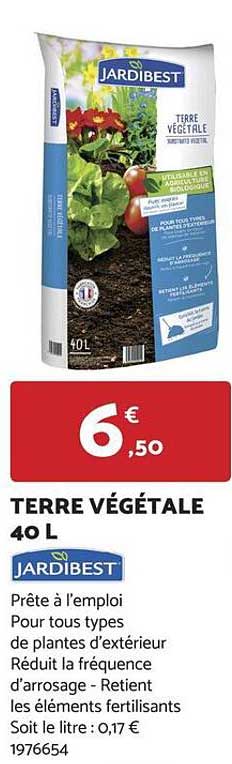 terre végétale 40 l jardibest