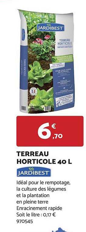 terreau horticole 40 l jardibest