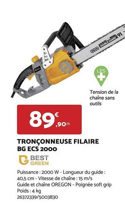 tronçonneuse filaire bg ecs 2000 best green