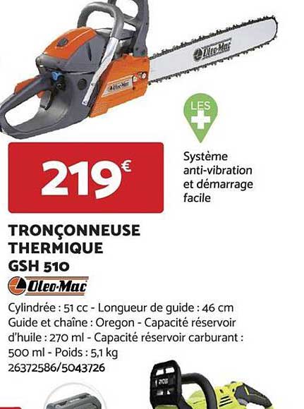tronçonneuse thermique gsh 510 oleo-mac