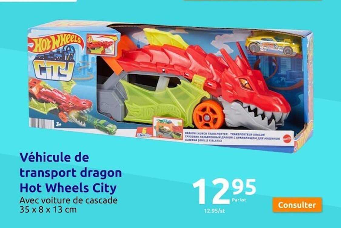 vehicule de transport dragon hot wheels city