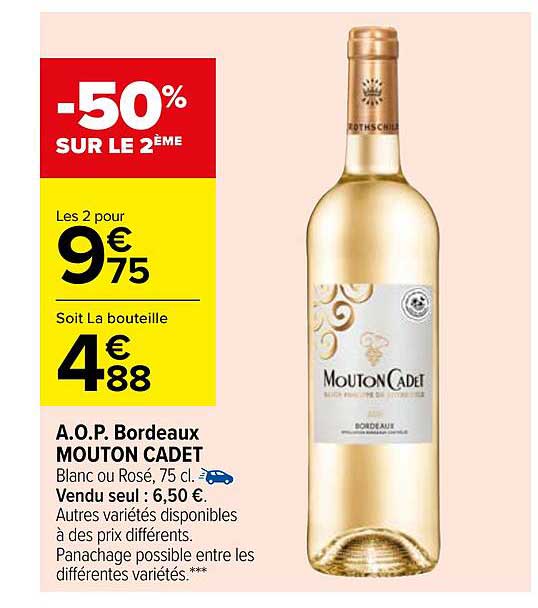 a.o.p. bordeaux mouton cadet