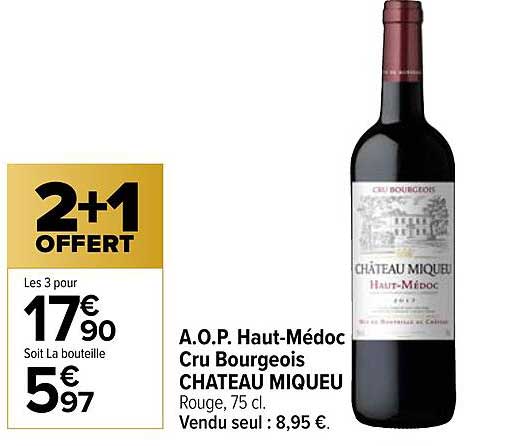 a.o.p. haut-médoc cru bourgeois château miqueu