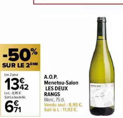 a.o.p. menetou-salon les deux rangs