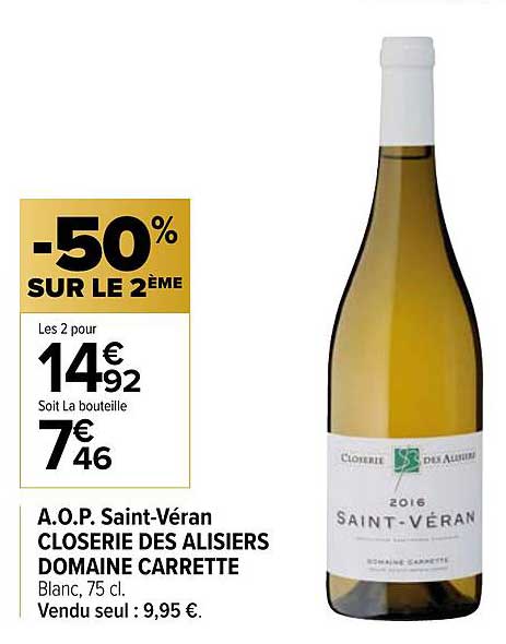a.o.p. saint-véran closerie des alisiers domaine carette