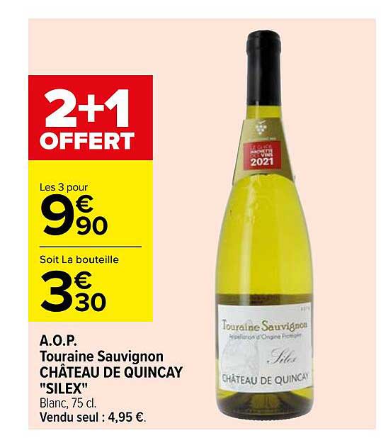 a.o.p. touraine sauvignon château de quincay "silex"