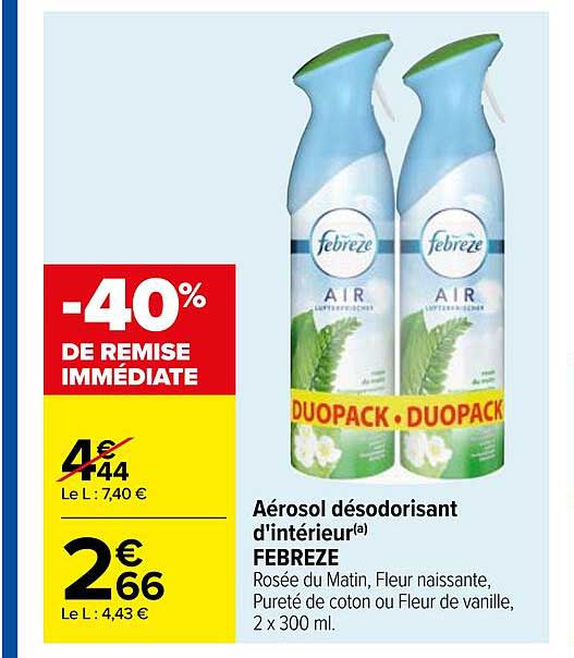 Aérosol Désodorisant D'intérieur Febreze