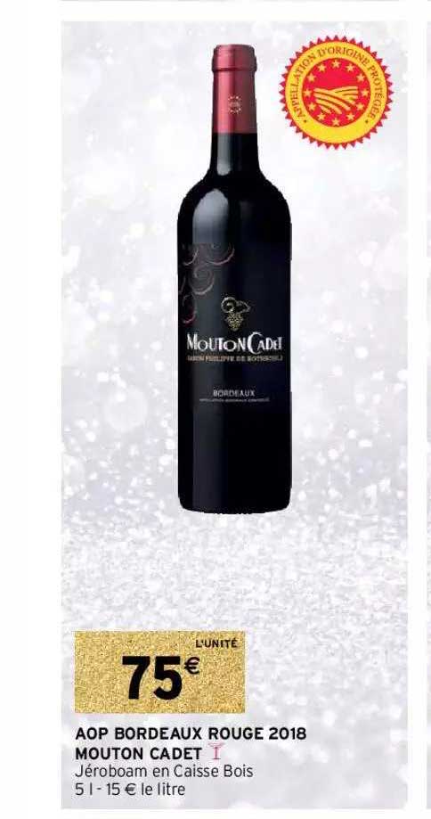 aop bordeaux rouge 2018 mouton cadet