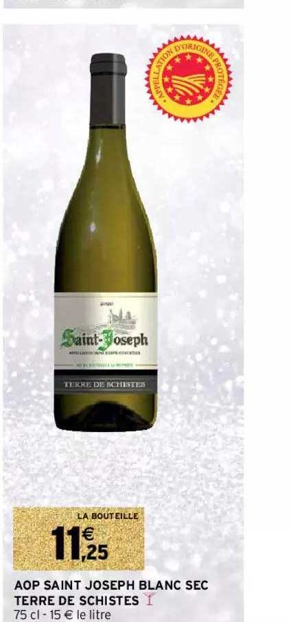 aop saint joseph blanc sec terre de schistes