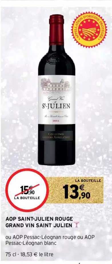 aop saint-julien rouge grand vin saint julien