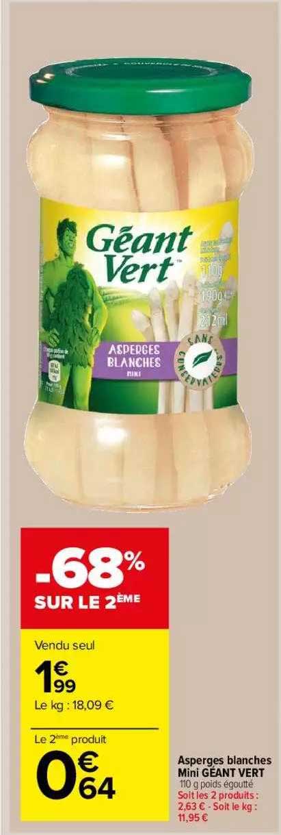 Asperges Blanches Mini Géant Vert