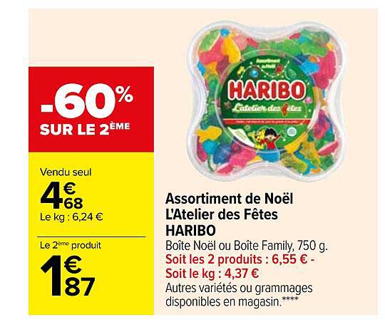 assortiment de noël l'atelier des fêtes haribo