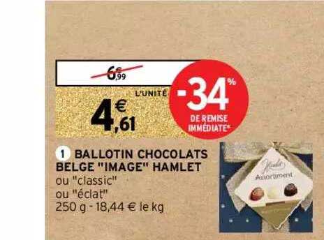 ballotin chocolats belge "image" hamlet