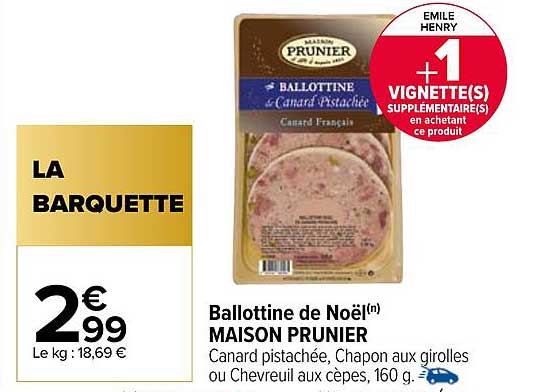 ballottine de noël maison prunier