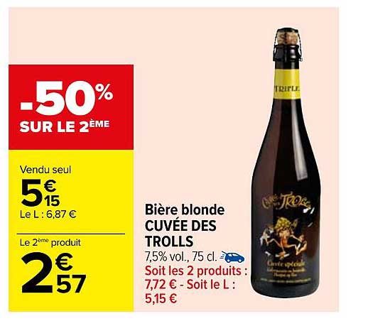 bière blonde cuvée des trolls