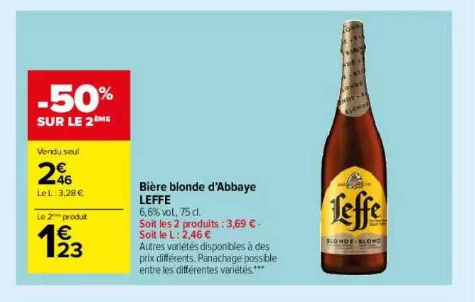 Bière Blonde D'abbaye Leffe