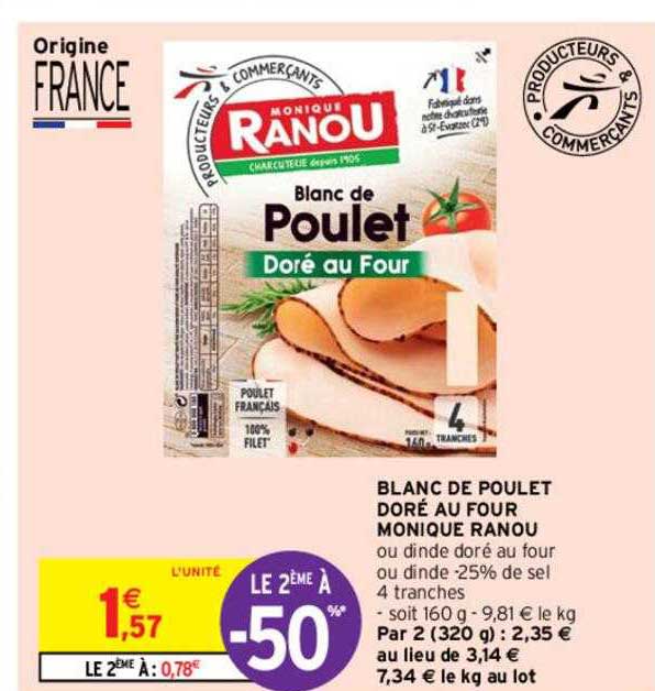 Blanc De Poulet Doré Au Four Monique Ranou