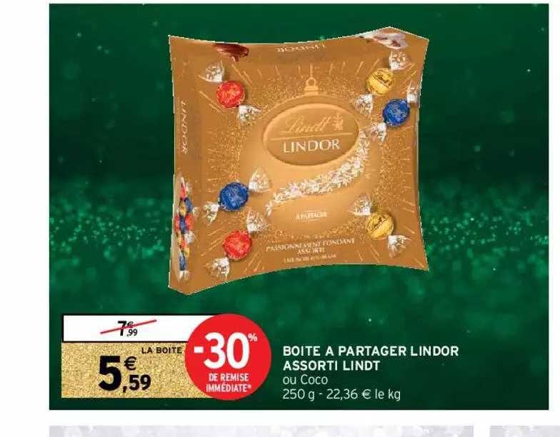 boîte à partager lindor assorti lindt