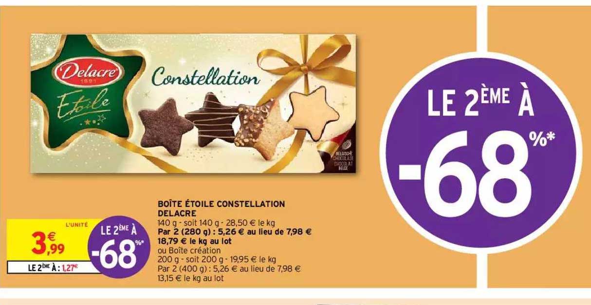 Boîte étoile Constellation Delacre