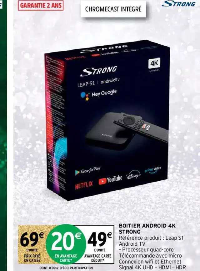 boîtier android 4k strong