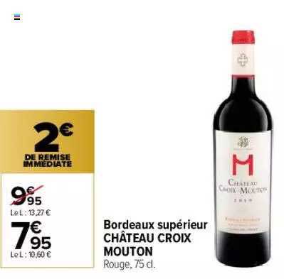 bordeaux supérieur château croix mouton