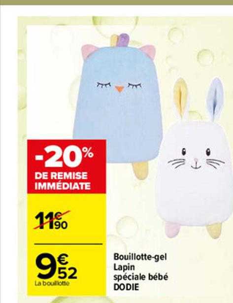 Bouillotte-gel Lapin Spéciale Bébé Dodie