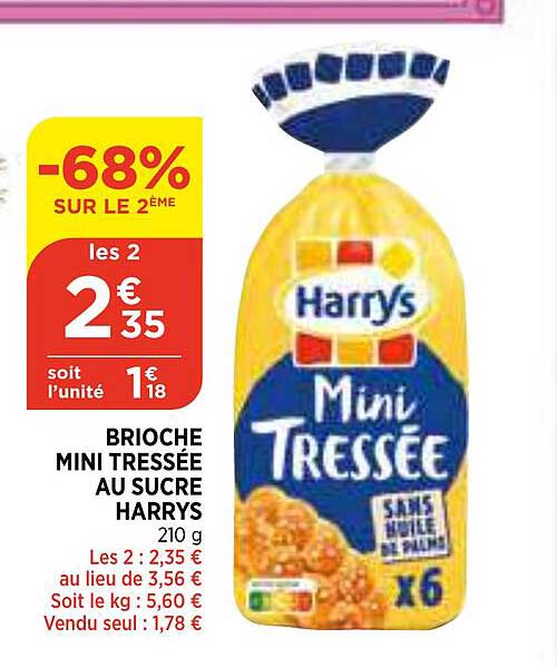 brioche mini tressée au sucre harry