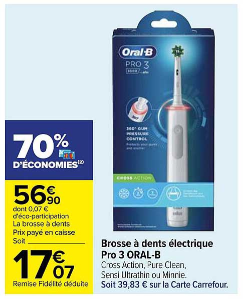 brosse à dents électrique pro 3 oral-b