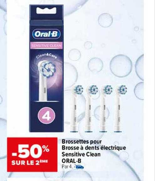 brossettes pour brosse à dents électrique sensitive clean oral-b
