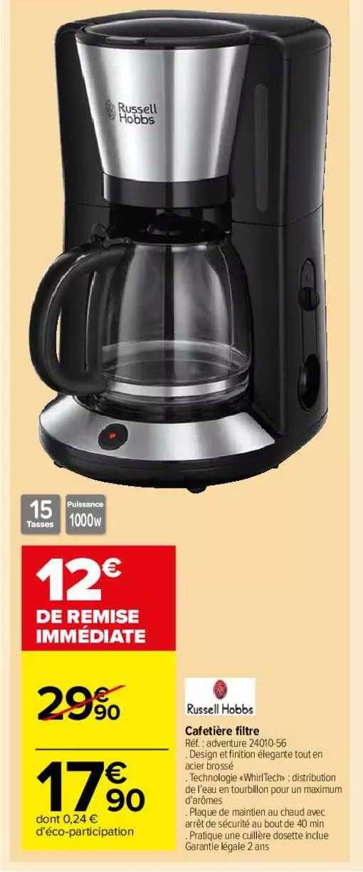 cafetière filtre russel hobbs