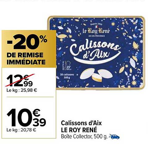 calissons d'aix le roy rené