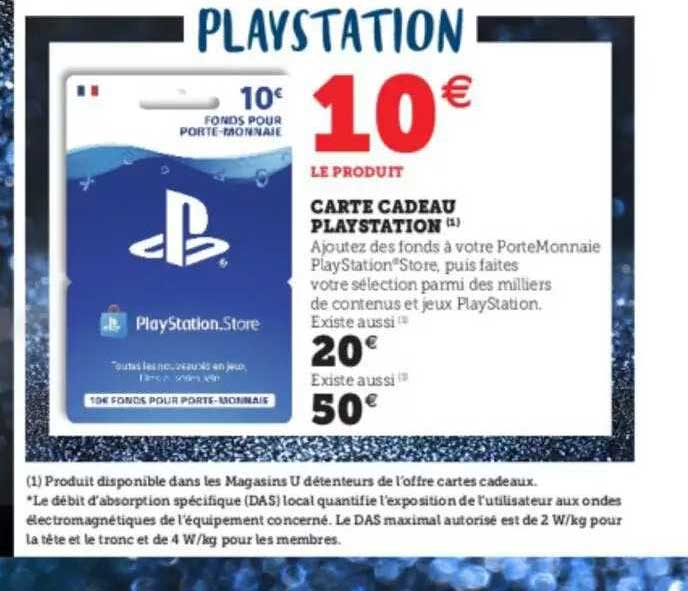 Carte Cadeau Playstation