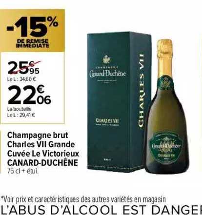 champagne brut charles VII grande cuvée le victorieux canard-duchêne