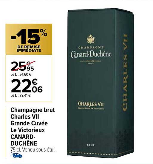 champagne brut charles VII grande cuvée le victorieux canard-duchêne