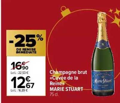 champagne brut «cuvée de la reine» marie stuart
