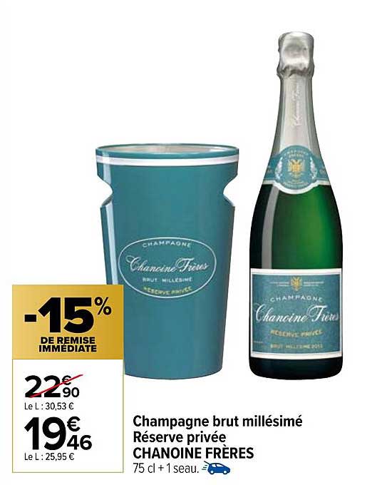 champagne brut millésimé réserve privée chanoine frères