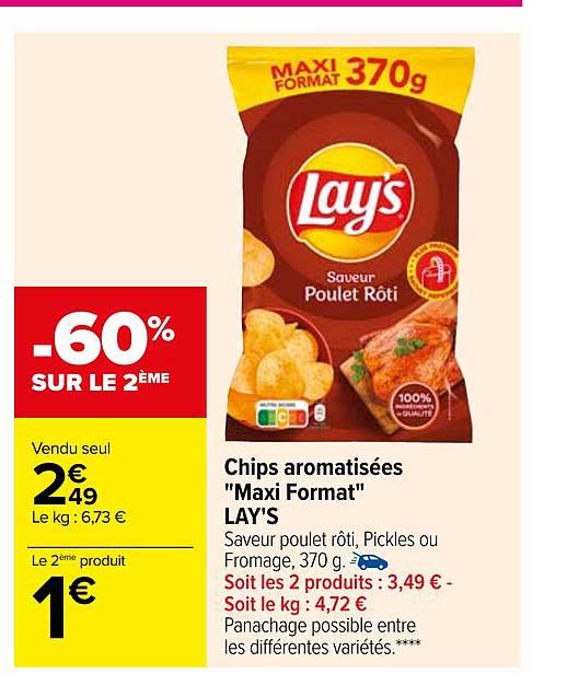 chips aromatisées "maxi format" lay's