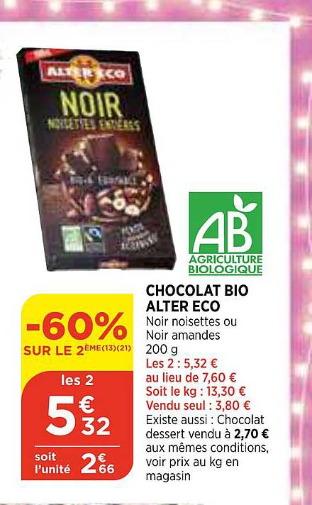 chocolat bio alter eco