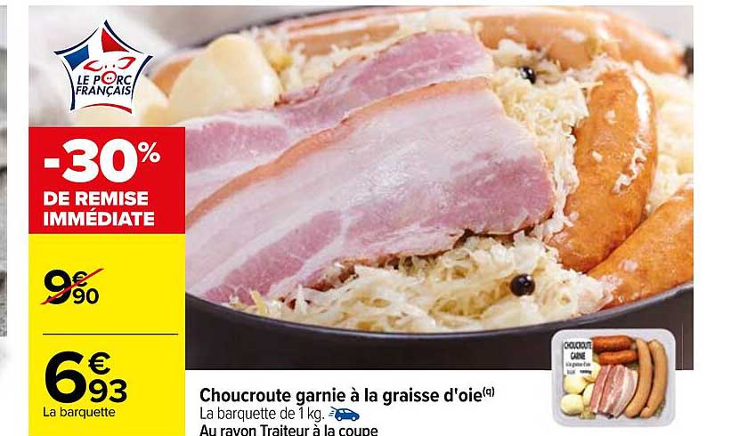 choucroute garnie à la  graisse d'oie