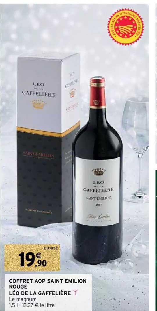 coffret aop saint émilion rouge léo de la gaffelière