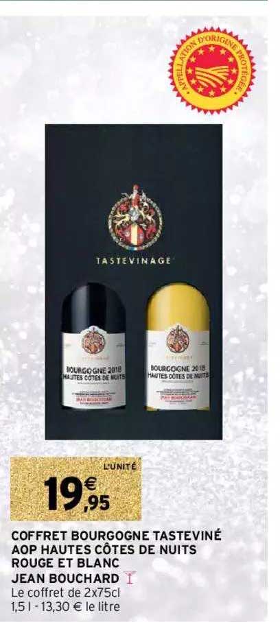 coffret bourgogne tasteviné aop hautes côtes de nuits rouge et blanc jean bouchard