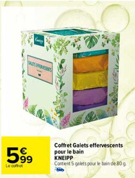 coffret galets effervescents pour le bain kneipp
