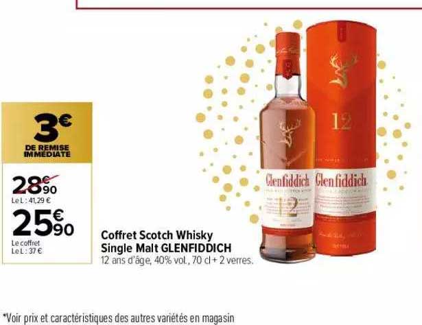 coffret scotch whisky single malt glenfiddich