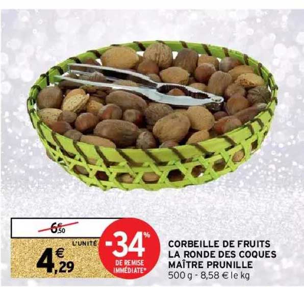 corbeille de fruits la ronde des coques maître prunille